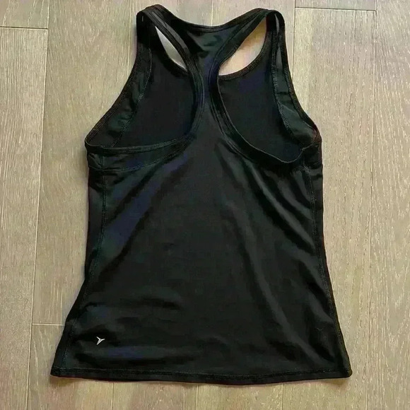 Old Navy Black Workout Top Mesh Detail - Picture 4 of 5